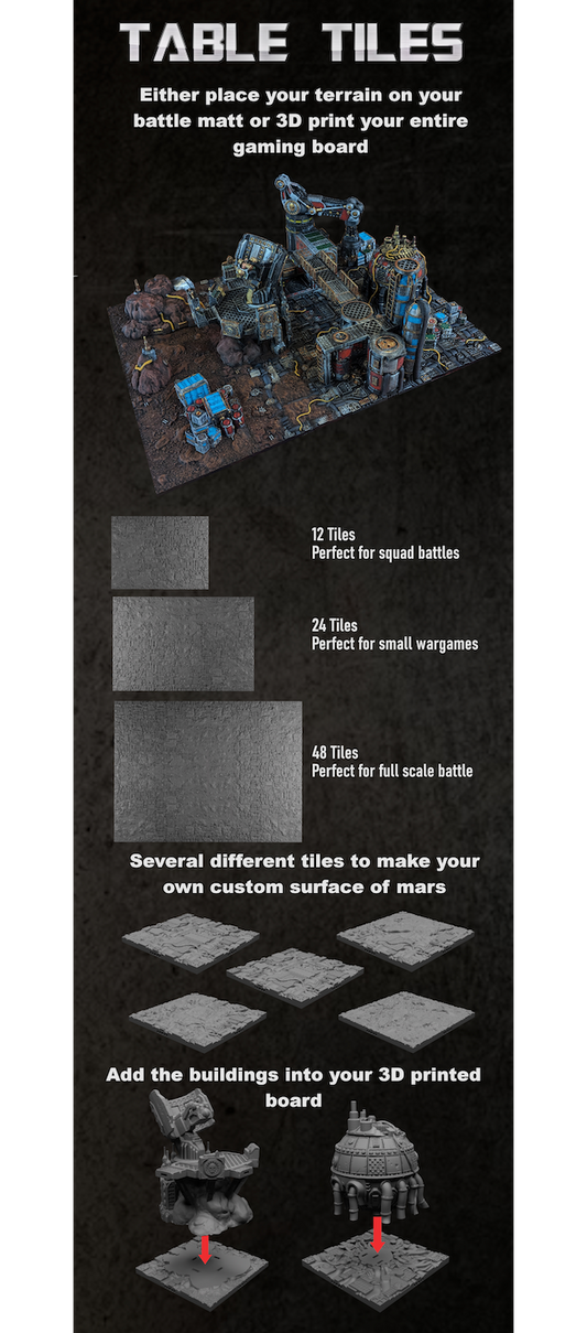 Floor Tiles - Battlezone Mars - Paint Ready